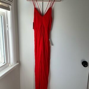 Elegant Red Strappy Dress